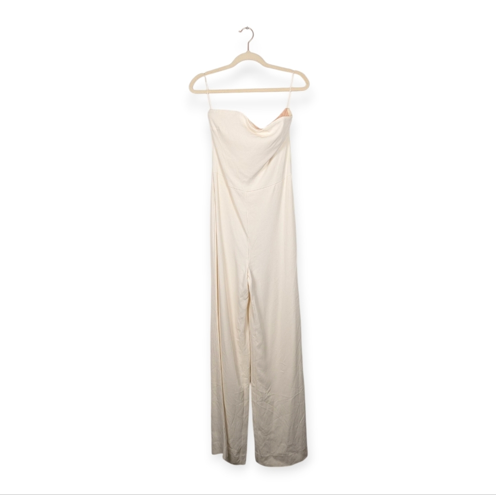 NWT Ramy Brook Ivory Strapless Jumpsuit Size 8